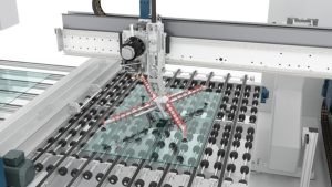 Preliminary processing of glass during the production of automobile glass