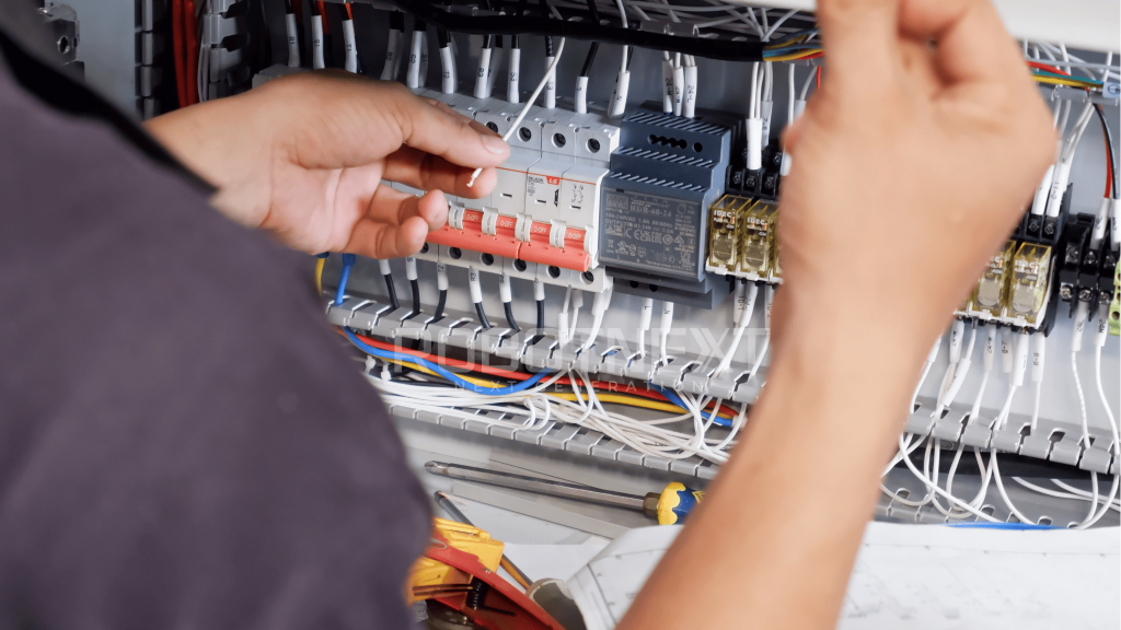 Tủ điện công nghiệp là gì? Cấu tạo và phân loại 2 Lắp đăt tủ điện công nghiệp trong lĩnh vực robot tự động hóa