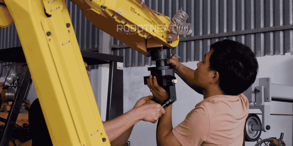 5 thành phần cấu trúc cánh tay robot trong công nghiệp quan trọng 2 Liên kết khớp cấu trúc của cánh tay robot công nghiệp