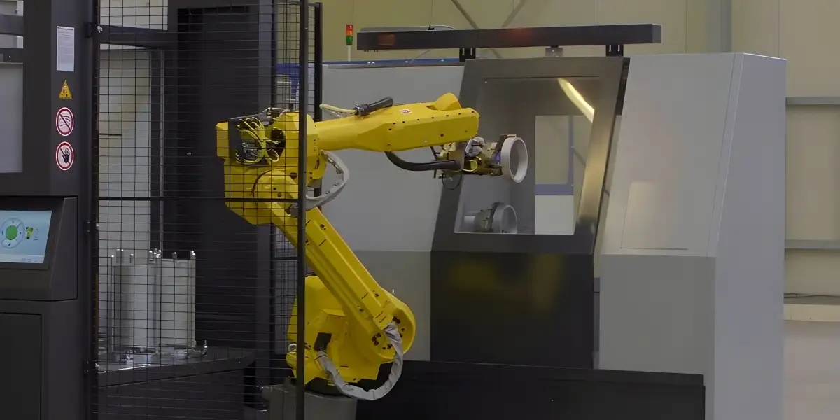 Nạp phôi tự động cho máy CNC với cánh tay robot công nghiệp 2 Giải pháp robot nạp phôi tự động vào máy CNC