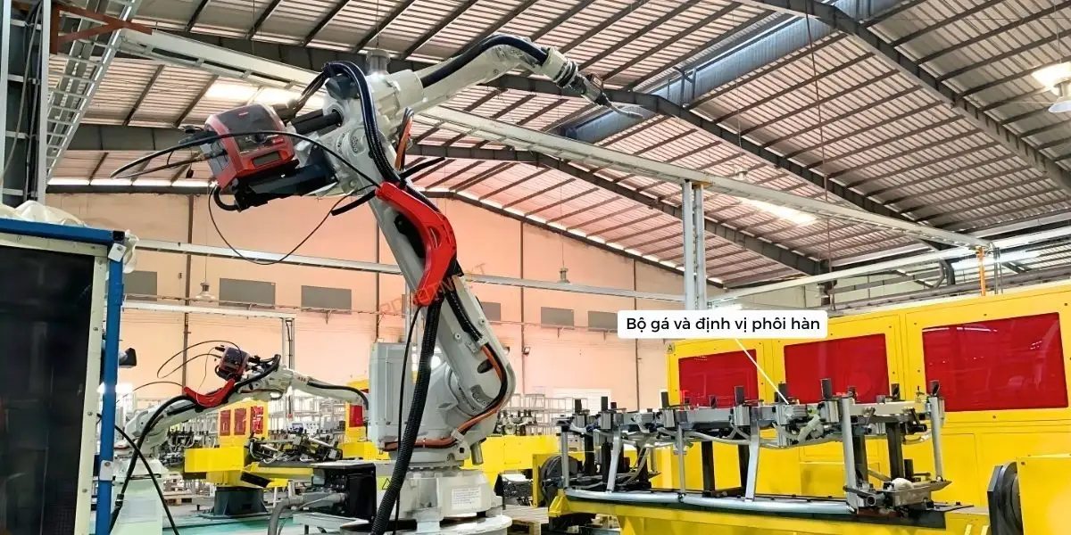 Giải Pháp Robot Hàn Công Nghiệp - ROBOTNEXT 2 Hệ thống đồ gá và định vị phôi hàn - dự án của Robotnext