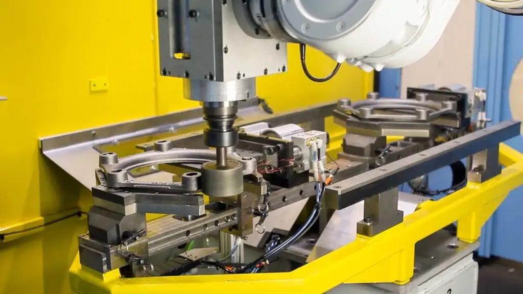 Lắp ráp cánh tay robot và các lưu ý cần biết trước khi thực hiện 2 Robot mài đang thực hiện quá trình gia công các chi tiết linh kiện